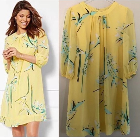 eva mendes for New York & Company Dresses & Skirts - Eva Mendes Yellow Dress